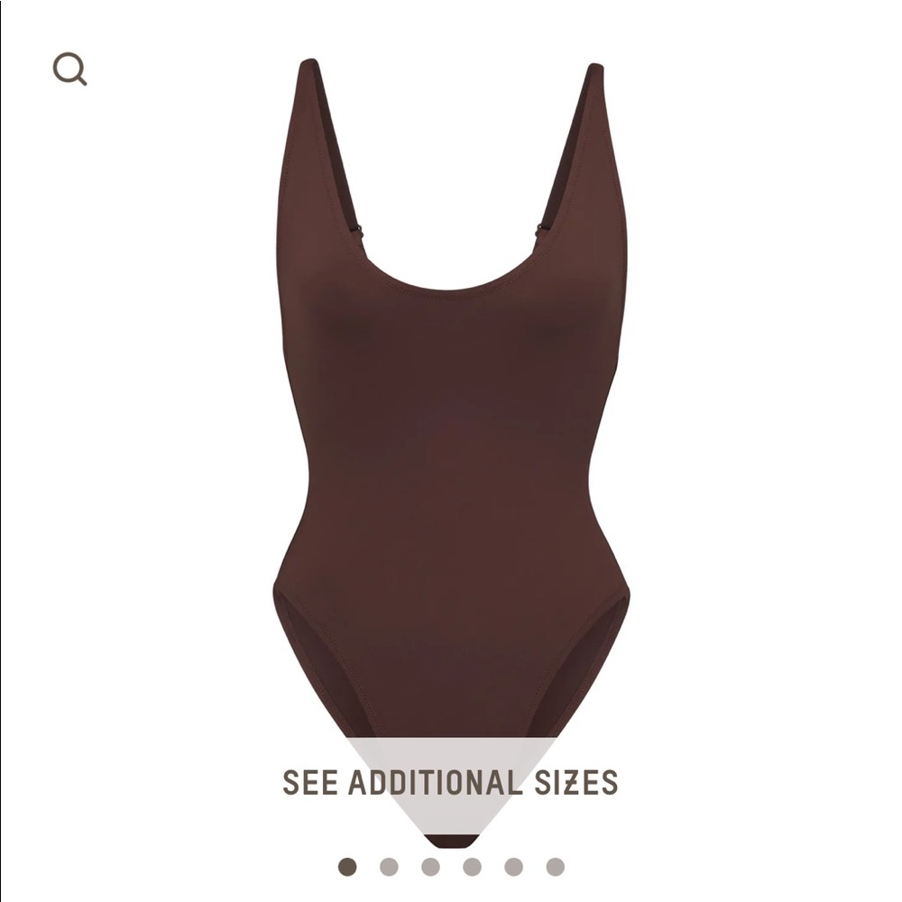 NWT skims swim scoop neck one piece size small cocoa brown